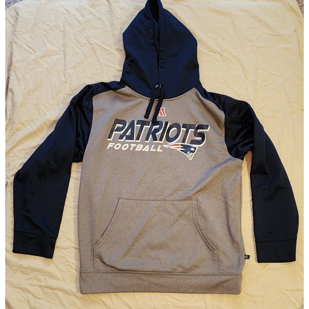 NFL Patriots Gray and Navy Hoodie